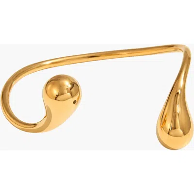 Kellery Sculptural Open Bangle In Gold