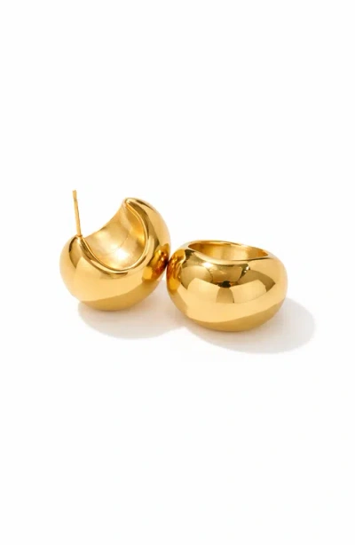 Kellery Sculptural Sphere Stud Earrings In Gold