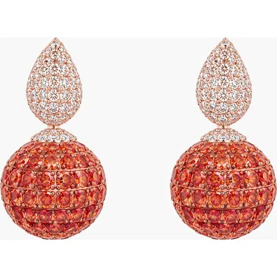 Kellery Sunset Ombré Pavé Sphere Earrings