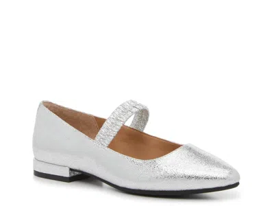 Kelly & Katie Alston Mary Jane Flat In Silver