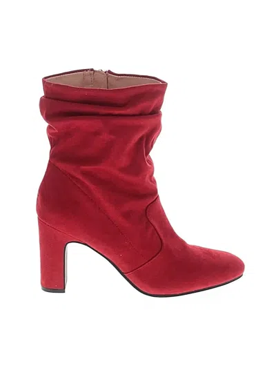 Pre-owned Kelly & Katie Ankle Boots In Red