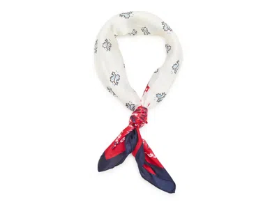 Kelly & Katie Bandanna Print Scarf In White