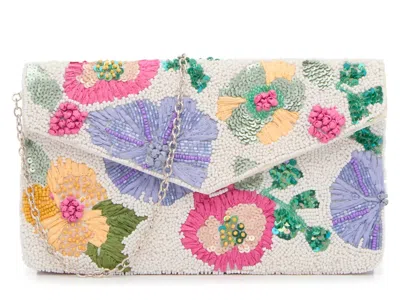 Kelly & Katie Beaded Flap Clutch In Multi