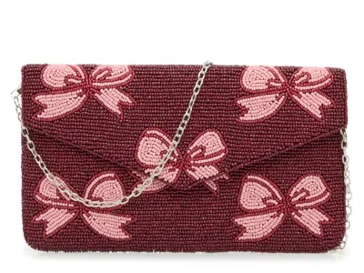Kelly & Katie Bow Beaded Envelope Clutch In Multi