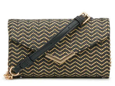 Kelly & Katie Chevron Crossbody Bag In Black