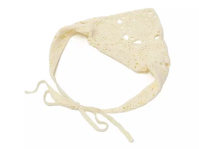 Kelly & Katie Crochet Hair Scarf In Neutral