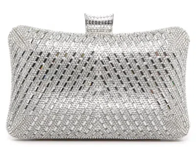Kelly & Katie Curves Crystal Clutch In Silver