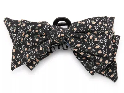 Kelly & Katie Ditsy Bow Hair Clip In Black