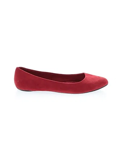 Pre-owned Kelly & Katie Flats In Red