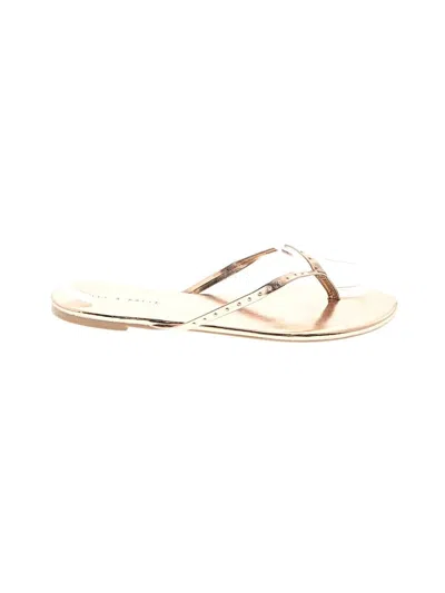 Pre-owned Kelly & Katie Flip Flops In Gold