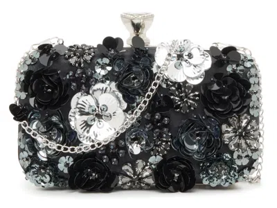 Kelly & Katie Floral Clutch In Black
