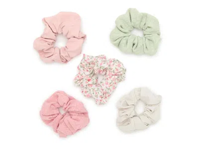 Kelly & Katie Floral Scrunchie Set 5 Pack In Multi