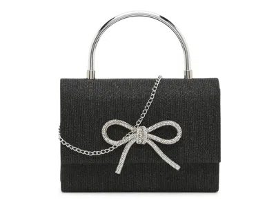 Kelly & Katie Glitter Bow Crossbody In Black