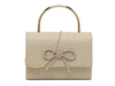 Kelly & Katie Glitter Bow Crossbody In Champagne
