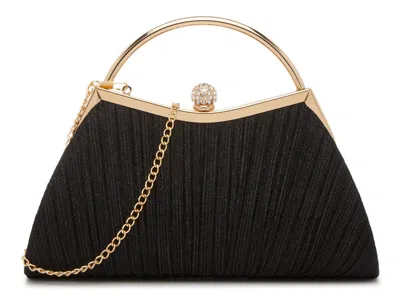 Kelly & Katie Glitter Pleated Satchel In Black