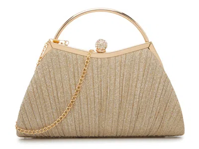 Kelly & Katie Glitter Pleated Satchel In Gold