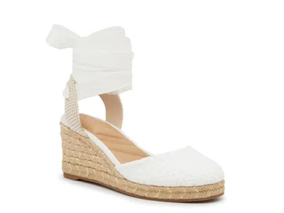 Kelly & Katie Goldie Espadrille Wedge Sandal In White