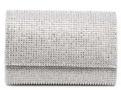 Kelly & Katie Jeweled Clutch In Silver