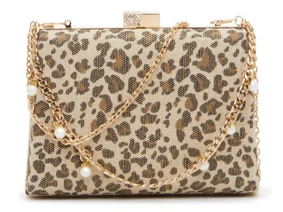 Kelly & Katie Kitten Pearl Crossbody In Animal Print