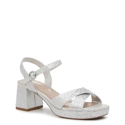 Kelly & Katie Liliena Sandals Women's Silver Rhinestone Platform Gal1299