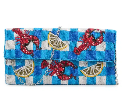 Kelly & Katie Lobsters & Lemons Beaded Clutch In Black