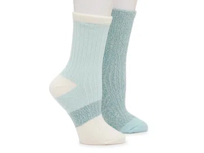Kelly & Katie Lounge Crew Socks 2 Pack In Green