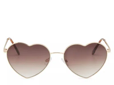 Kelly & Katie Loveletter Heart Sunglasses In Gold
