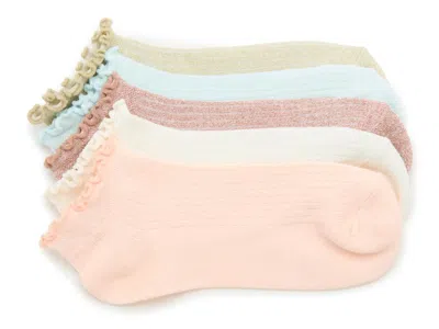 Kelly & Katie Marled No Show Socks 5 Pack In Multi