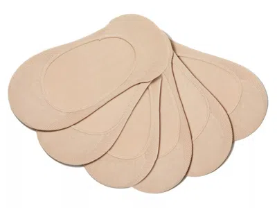 Kelly & Katie Microfiber No Show Liners 6 Pack In Nude