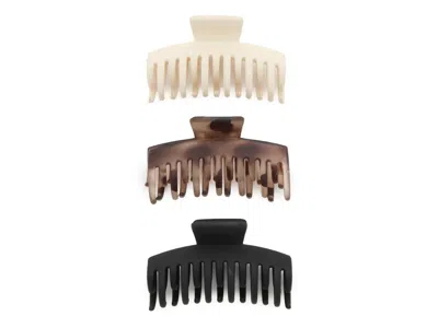 Kelly & Katie Neutral Claw Clip Set 3 Pack In Multi