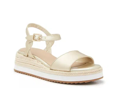 Kelly & Katie Nicie Wedge Sandal In Gold