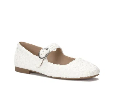 Kelly & Katie Norissa Mary Jane Flat In White