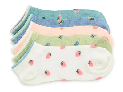 Kelly & Katie Novelty Waffle No Show Socks 5 Pack In Multi