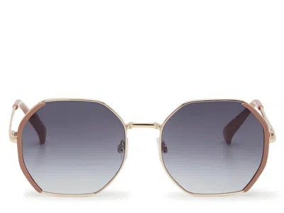 Kelly & Katie Octagon Sunglasses In Brown