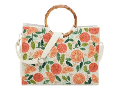 Kelly & Katie Orange Tote In Multi
