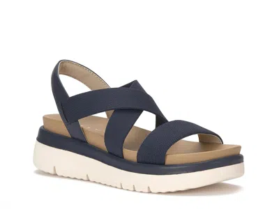 Kelly & Katie Pem Wedge Sandal In Blue