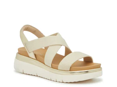 Kelly & Katie Pem Wedge Sandal In White