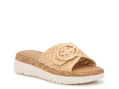 Kelly & Katie Pevola Wedge Sandal In Brown