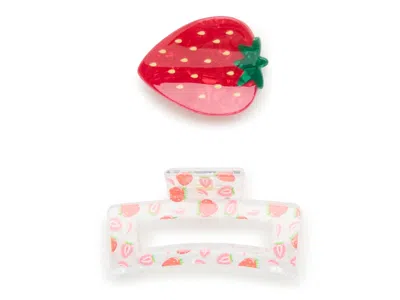 Kelly & Katie Strawberry Hair Clips Set 2 Pack In Multi