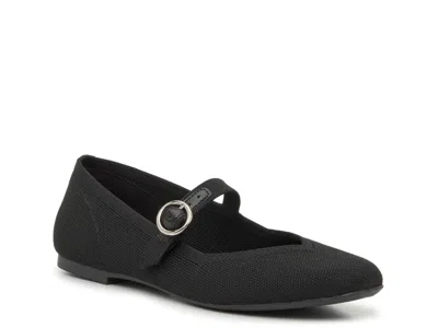 Kelly & Katie Tajah Mary Jane Flat In Black