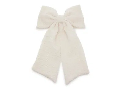 Kelly & Katie Textured Bow Clip In White
