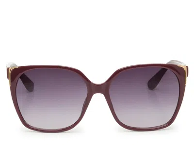 Kelly & Katie Tyra Oversized Sunglasses In Burgundy