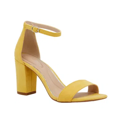 Kelly & Katie Women's  Hailee Ankle Strap Heel Yellow Hailee-ylw