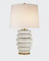 Kelly Wearstler For Visual Comfort Signature Phoebe Stacked Table Lamp In Antique White