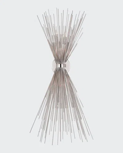 Kelly Wearstler For Visual Comfort Signature Strada Large Sconce In Polished Nickel