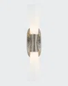 Kelly Wearstler For Visual Comfort Signature Utopia Large Double Bath Sconce In Polished Nickel