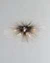 Kelly Wearstler Strada Flush-mount Ceiling Light In Burnished Silver