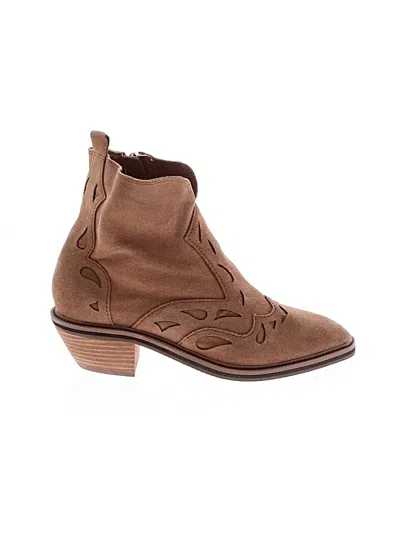 Pre-owned Kelsi Dagger Brooklyn Ankle Boots In Brown