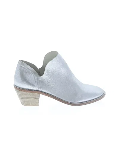 Pre-owned Kelsi Dagger Brooklyn Ankle Boots In Silver