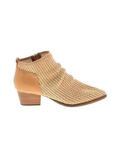 Pre-owned Kelsi Dagger Brooklyn Ankle Boots In Tan